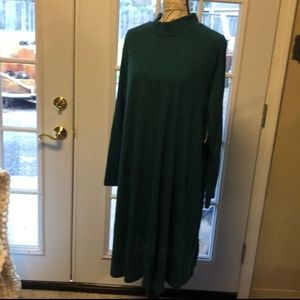 Lovely Mock Turtleneck Sweater Dress